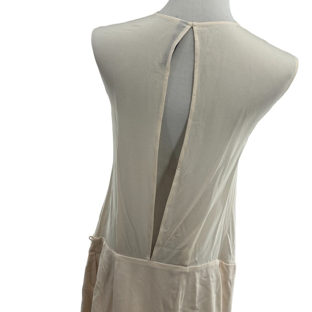 Dion Lee Cream Silk Sleeveless Wrap Dress - Picture 9 of 13